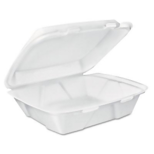 Carryout Food Containers White Foam 7 4/5 x 8 1/2 x 2 1/2 200/Carton Dt1r - All