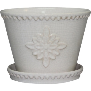 Southern Patio 6 Pearl Ceramic Planter Crm-030911 Pack of 4 - All