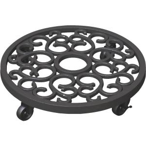 Panacea Products 12 Cast Iron Plnt Caddy 84725Bk - All