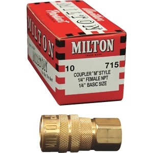 Milton Industries 1/4 Fnpt Mstyle Coupler 715 Pack of 10 - All
