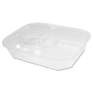 Clearpac Large Nacho Tray 2-Compartments Clear 500/Ctn C68nt2 - All
