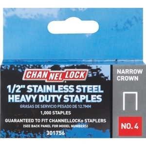 Channellock Products 1/2 Stainless Steel Staple 301756 Pack of 5 - All