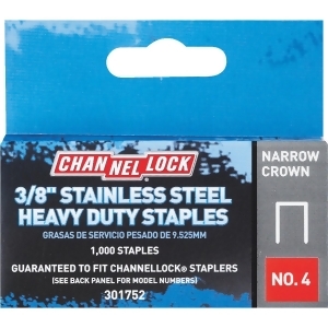 Channellock Products 3/8 Stainless Steel Staple 301752 Pack of 5 - All