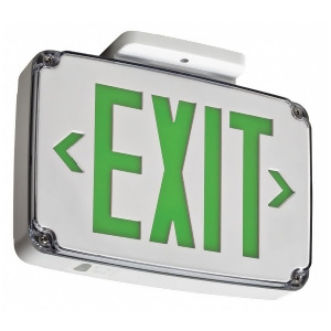 1 Face Led Exit Sign White Plastic Housing Green Letter Color - All