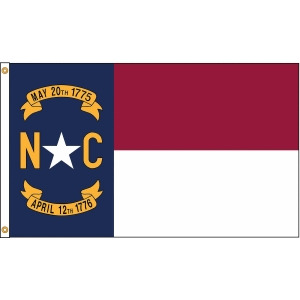Nylglo North Carolina State Flag 4 ft.H x 6 ft.W Indoor Outdoor Nylon 143970 - All