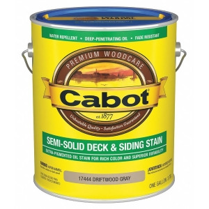 Cabot Semi-Solid Flat Exterior Stain for Wood Driftwood Gray 1 gal. - All