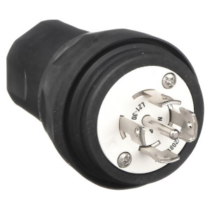 Hubbell Wiring Device-kellems Watertight Locking Plug Hbl28w81bk - All