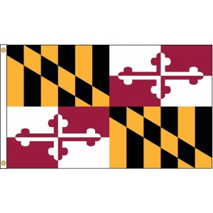 Nylglo Maryland State Flag 4 ft.H x 6 ft.W Indoor Outdoor Nylon 142370 - All