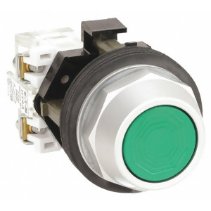 Eaton Non-Illuminated Push Button 30mm Green Metal Ht8aaga - All