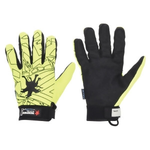 Mcr Safety Cut Resistant Gloves Black High Visibility Yellow Ml300axl - All