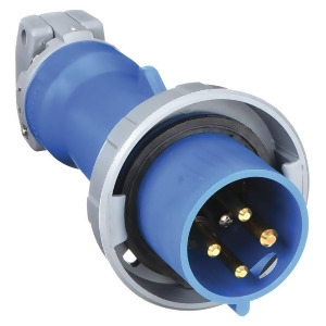 30 Amp 3-Phase Zytel 801 Nylon Watertight Pin and Sleeve Plug Blue - All