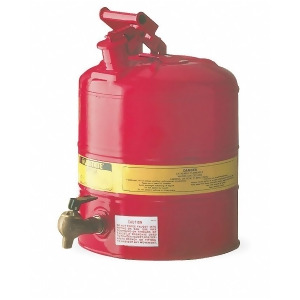 Justrite Type I Can Type 5 gal. Flammables Galvanized Steel Red 7150140 - All