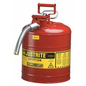 Justrite Type Ii Can Type 5 gal. Flammables Galvanized Steel Red 7250130 - All