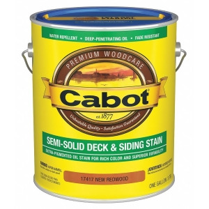 Cabot Semi-Solid Flat Exterior Stain for Wood New Redwood 1 gal. - All