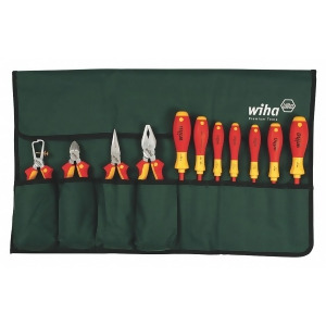 Wiha Tools 11-Pc Insulated Tool Kit Includes Canvas Pouch 32888 - All