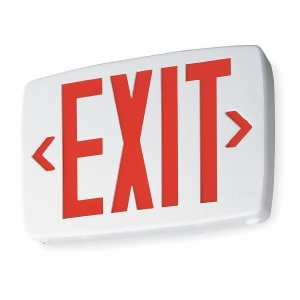 1 or 2 Face Led Exit Sign White Plastic Housing Red Letter Color - All