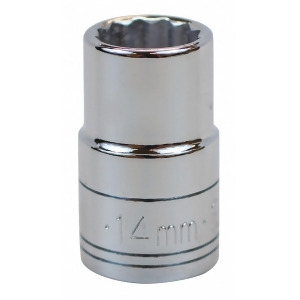 14Mm Alloy Steel Socket with 1/2 Drive Size and Chrome Finish - All
