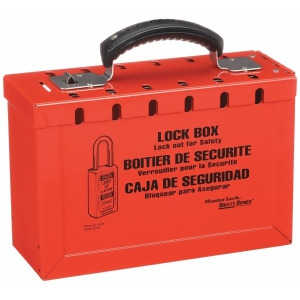 Red Steel Group Lockout Box Max. Number of Padlocks 12 6 x 9-1/4 - All