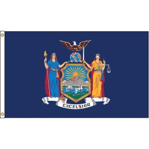 Nylglo New York State Flag 4 ft.H x 6 ft.W Indoor Outdoor Nylon 143870 - All