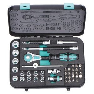 Wera 1/4 Drive Metric Chrome Socket Wrench Set Number of Pieces 42 05003533001 - All