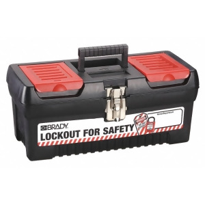 Brady Lockout Tool Box Unfilled Tool Box Black Red Black Red 105905 - All