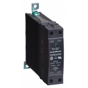 1-Pole Din Rail/Flange Mount Solid State Relay; Max. Output Amps w/Heat Sink 20 - All