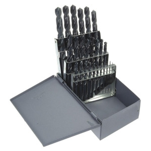 Cle-line 25 Pc Jobber Drill Bit Set High Speed Steel Black Oxide C21131 - All