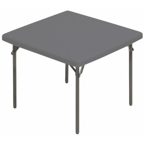 Iceberg Square Folding Table 29 Height x 37 Width Charcoal 65277 - All