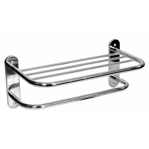 Wingits 24 L x 8-1/2 H x 10 D Polished Chrome Towel Rack Stainless Steel Wmrbs24 - All