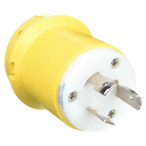 20A Marine Grade Non-Shrouded Locking Plug Yellow; Nema Configuration L6-20p - All