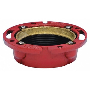 Oatey Cast Iron Toilet Flange Red For Use With Floor Drain 4 Cast Iron 42255 - All