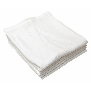 R R Textile Bar Mop Towel Ribbed Cotton 19inL Pk12 100% Cotton White 51710 - All