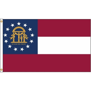 Nylglo Georgia State Flag 5 ft.H x 8 ft.W Indoor Outdoor Nylon 141164 - All