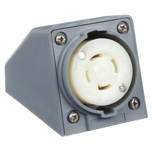 Hubbell Wiring Device-kellems Angle Locking Receptacle Gray Metallic Hbl2720ar - All