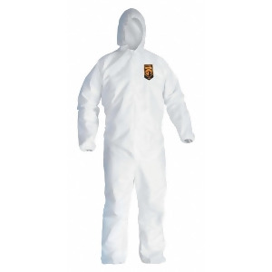 Kleenguard Hooded Disposable Coveralls 3Xl Microporous Film Laminate White 44326 - All