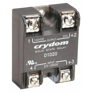 Crydom 1-Pole Surface Mount Solid State Relay; Max. Output Amps w/Heat Sink 20 - All