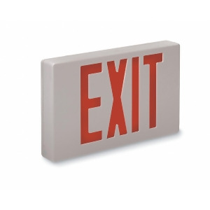 Big Beam 2 Face Led Exit Sign White Plastic Housing Red Letter Color Exkl2rwwu - All