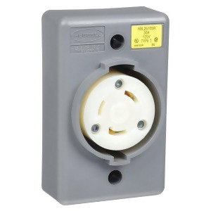 Gray Locking Receptacle 30 Amps 125Vac Voltage Nema Configuration L5-30r - All