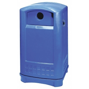 Rubbermaid 50 gal. Blue Stationary Recycling Container Dome Top Fg396873blue - All