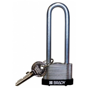 Brady Different-Keyed Padlock Extended Shackle Type 3 Shackle Height Black - All