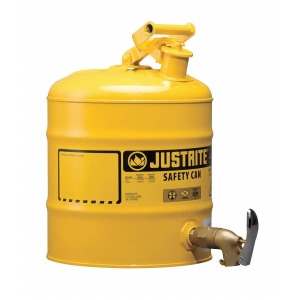 Justrite Type I Can Type 5 gal. Diesel Galvanized Steel Yellow 7150250 - All