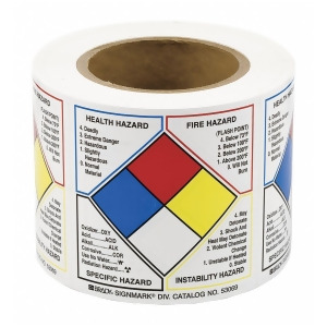 Brady Right-to-Know Label 4 H 4 W Pk500 Paper 53069 - All