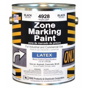 Rae Latex Acrylic-Base Traffic Zone Marking Paint Black 3.78L 1 gal. 4928-01 - All