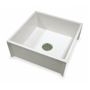 Mustee 24 x 24 x 10 White Mop Sink 10 Bowl Depth Durastone White 63M - All