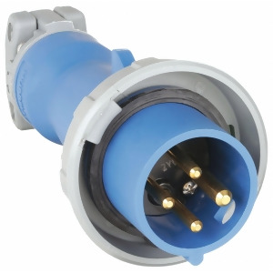20 Amp 3-Phase Zytel 801 Nylon Watertight Pin and Sleeve Plug Blue - All
