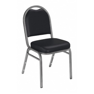 Silvervein Steel Stacking Chair with Black Seat Color 1Ea - All