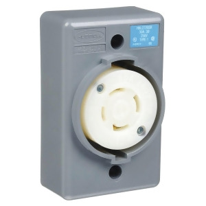 Gray Locking Receptacle 30 Amps 250Vac Voltage Nema Configuration L15-30r - All