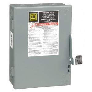 Square D Safety Switch 1 Nema Enclosure Type 30 Amps Ac 7-1/2 Hp 240 Vac Hp - All