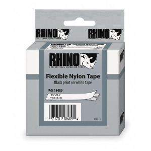 Dymo Indoor/Outdoor Polyester Label Tape Cartridge Black/Clear 3/8 W x 18 ft. - All