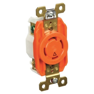 Hubbell Wiring Device-kellems Locking Receptacle Orange Nylon Ig2710 - All